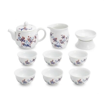 Gongfu Tea Set – Plum Blossom Porcelain Teapot