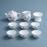 Gongfu Tea Set – Plum Blossom Porcelain Teapot