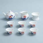 Gongfu Tea Set – Peony Porcelain Teapot