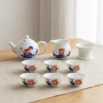 Gongfu Tea Set – Peony Porcelain Teapot
