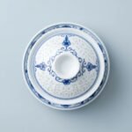 Gongfu Tea Set – Blue Lotus Border Porcelain Gaiwan