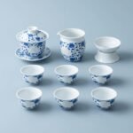 Gongfu Tea Set – Scrolling Lotus Porcelain Gaiwan