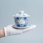 Gongfu Tea Set – Scrolling Lotus Porcelain Gaiwan