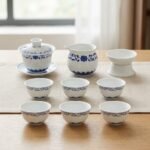 Gongfu Tea Set – Blue Fu Porcelain Gaiwan