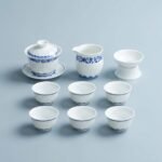 Gongfu Tea Set – Auspicious Floral Porcelain Gaiwan