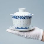 Gongfu Tea Set – Auspicious Floral Porcelain Gaiwan