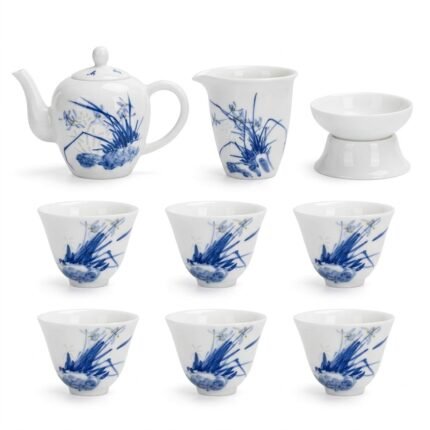 Gongfu Tea Set – Orchid Porcelain Teapot