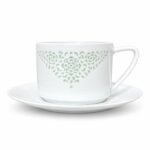 Cup and Saucer – Linglong Floral Heart for Coffee