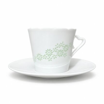 Cup and Saucer – Linglong Scalloped Blossom for Coffee