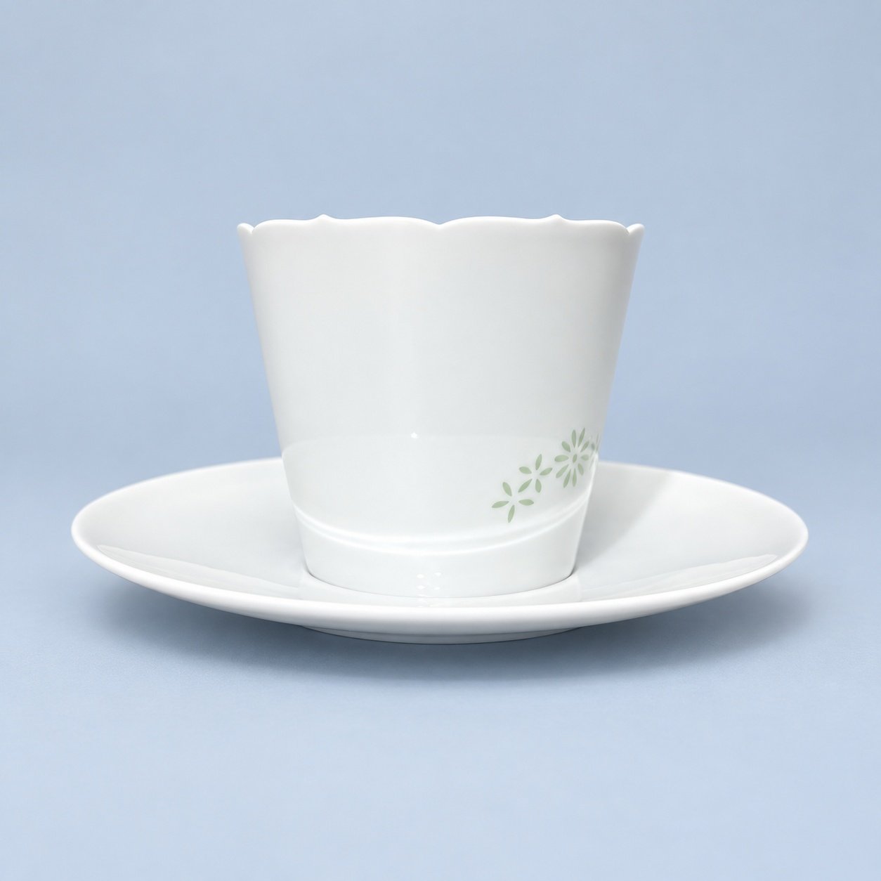 Cup and Saucer – Linglong Scalloped Blossom for Coffee
