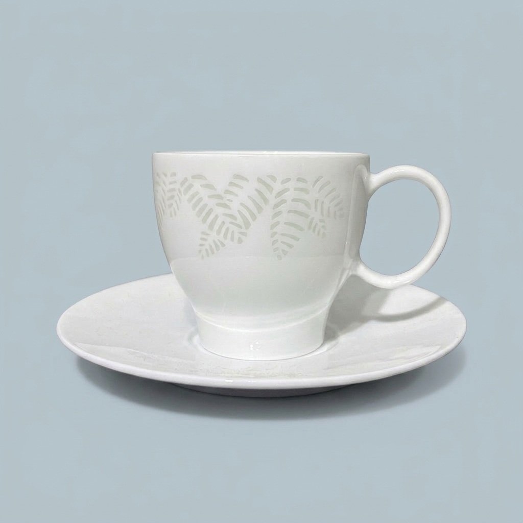 Cup and Saucer – Linglong Rounded Fern for Coffee