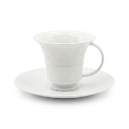 Cup and Saucer – Linglong Flared Blossom for Coffee