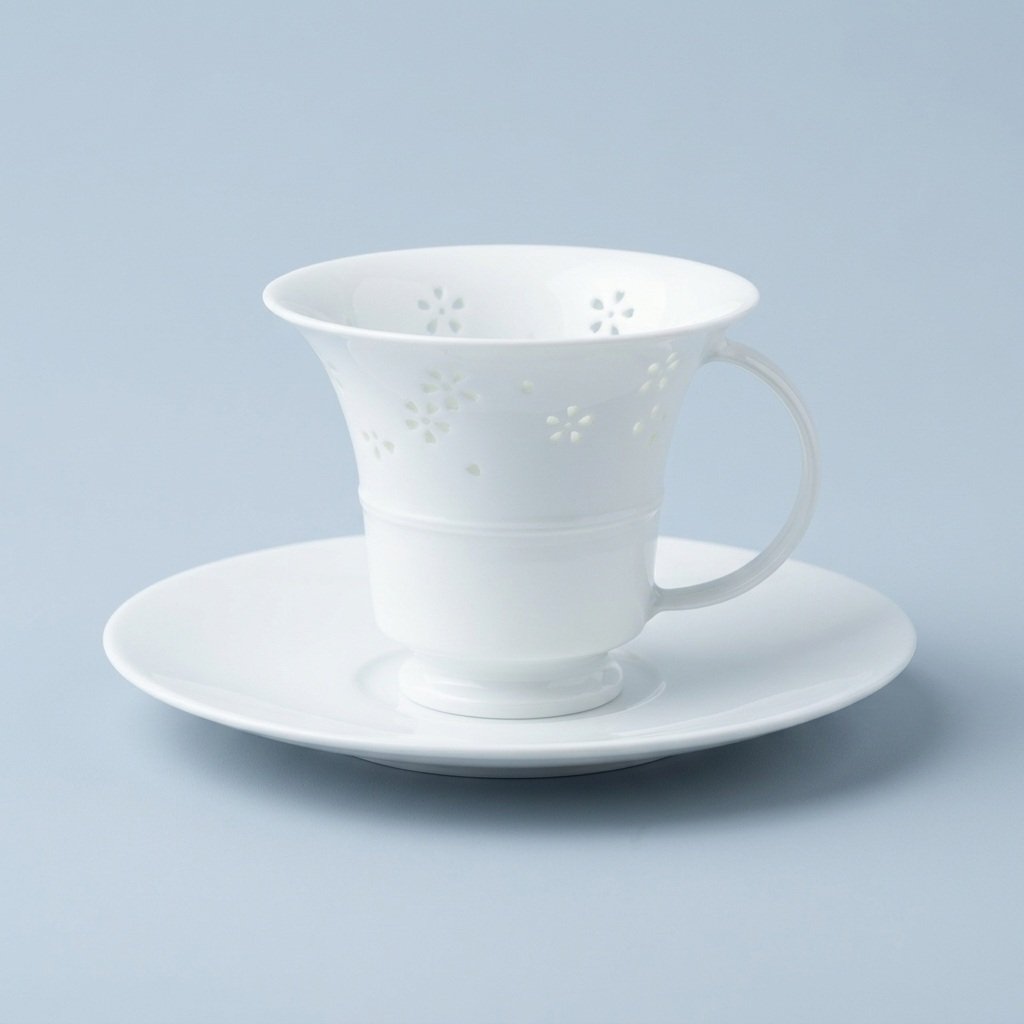 Cup and Saucer – Linglong Flared Blossom for Coffee