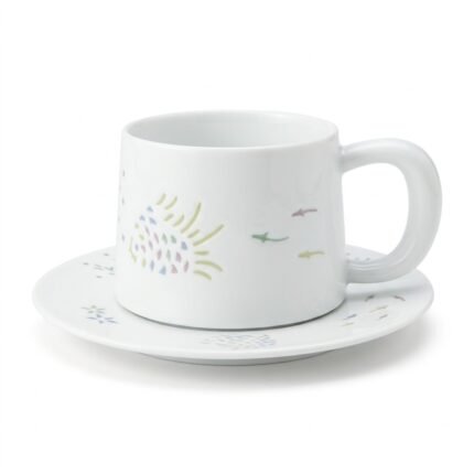 Cup and Saucer – Linglong Fish and Waterweed for Coffee